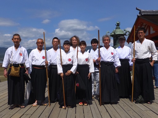 Demonstration at Itsukushima Shrine 01