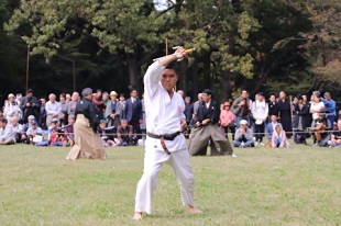 Demonstration at Meiji Shrine 03