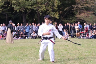 Demonstration at Meiji Shrine 06